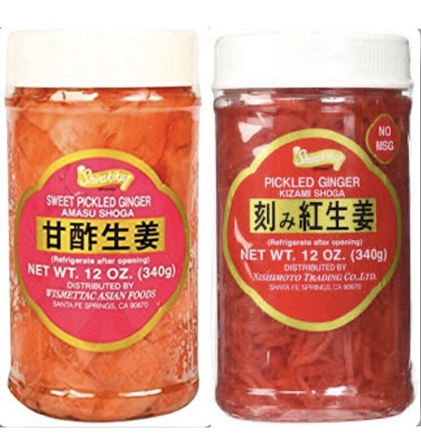Shirakiku Pickled Ginger And Sweet Pickled Ginger 12 Oz (Lot Of 2) eBay