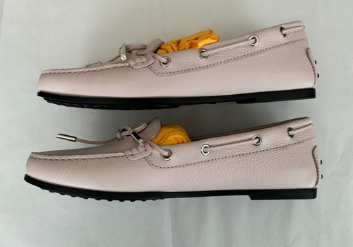 Tod's City Gommino Light Pink Textured Leather Loafers - Size 40 - Picture 10 of 18