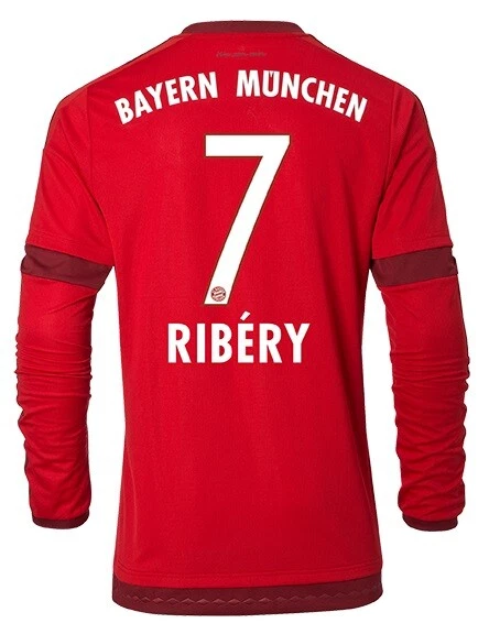 Trikot Kinder Adidas FC Bayern 2015-2016 Home Langarm I Heim FCB + Spielernummer - Bild 3 von 4