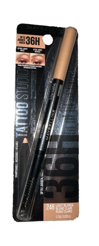 Maybelline TattooStudio wasserfester spitzbarer Augenbrauenstift, hellblond