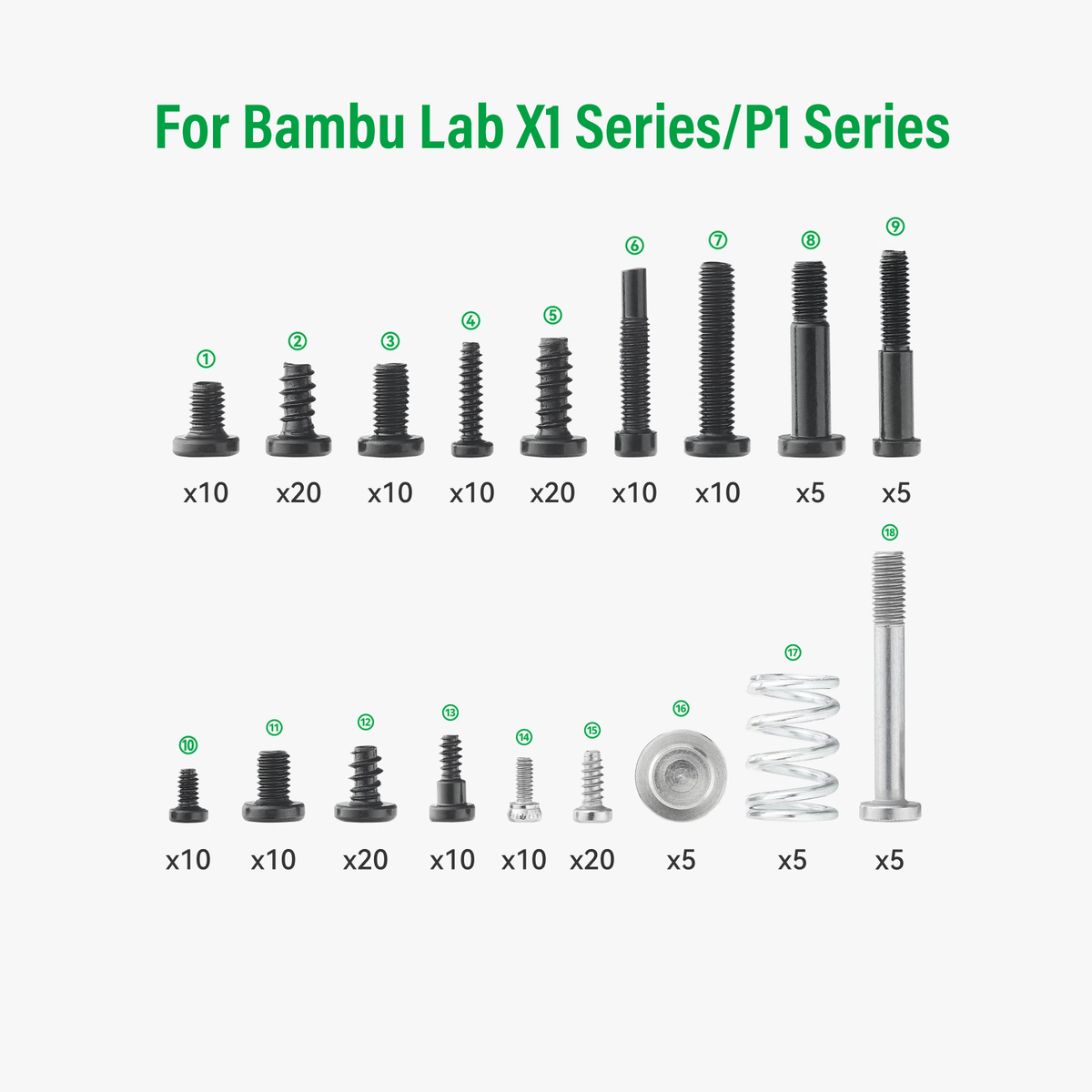 Screws Kit For Bambu Lab X1/P1/A1 Series & AMS Lite Top Mount