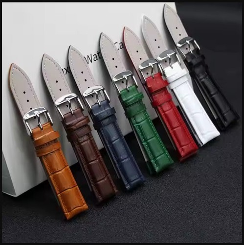 Echtleder Uhrenarmband Ersatzband Kroko Prägung Lederband 18, 20 mm Universell - Bild 1 von 5