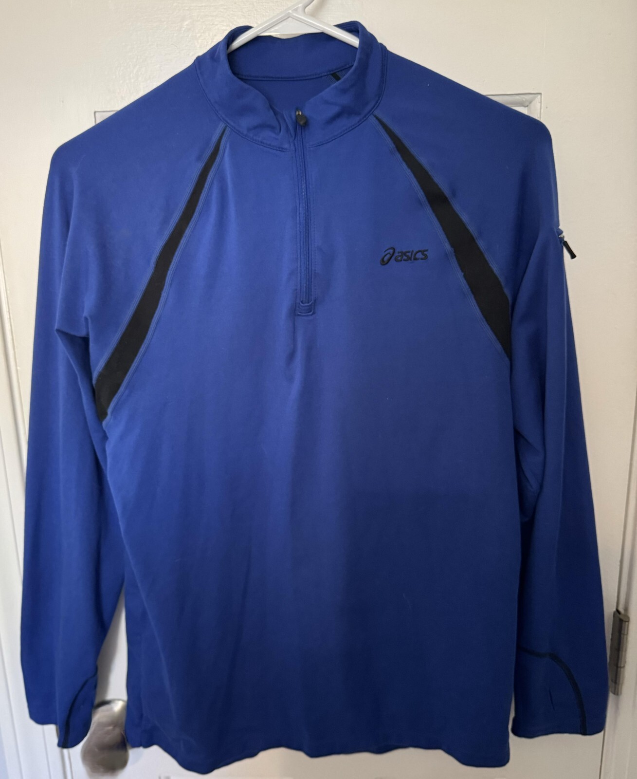 ASICS Women’s 1/4 Zip Long Sleeve Blue Lightweight JACKET Size SMALL