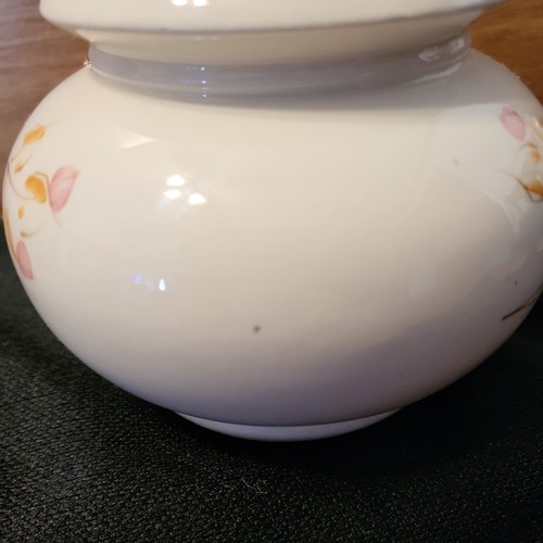 Vintage Lasting Products Keramik Votivkerzenhalter handbemalt rosa rose USA - Bild 3 von 10