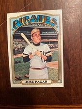 1972 TOPPS #701 JOSE PAGAN PITTSBURGH PIRATES  HI# BASEBALL CARD NM+ #2