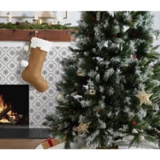 Koolaburra by Ugg Faux Suede Holiday Christmas Stocking Oeko-Tex Gift Tag NEW