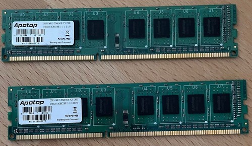 APOTOP Computer 4GB x 2 RAM DDR-1600 U3A4G93-16GBHTJB U-DIMM