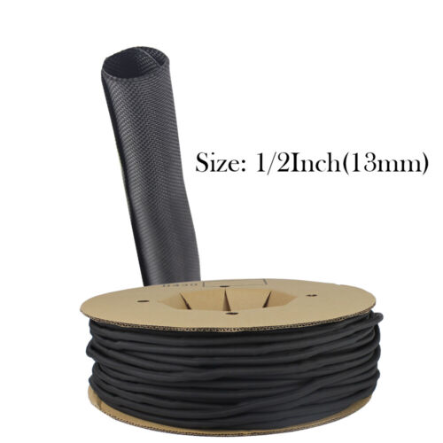 Lote de protección de cables trenzados con telar de alambre dividido negro - Imagen 15 de 18