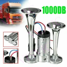 Air Train Horn Kit for Truck Car Super Loud  1000DB 12V Electric Trains Horns ◇◇