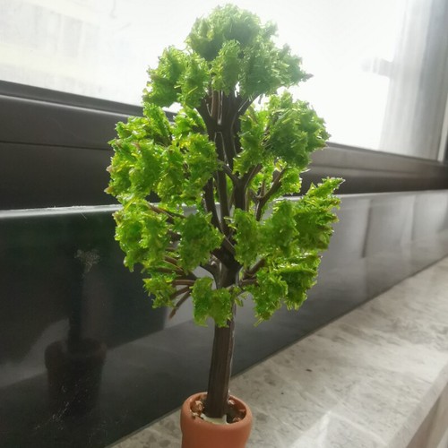 1/6 Scale Dollhouse Miniatures Plants Cherry Blossom Tree Potted Flower Garden - Picture 6 of 13