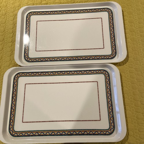 (2) Villeroy & Boch Italy Melamine "Southwestern Look trim" Serving Tray 18 5/8" - Picture 21 of 23