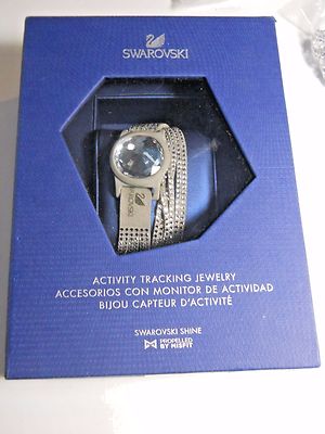 Swarovski® SHINE sign SWAN Crystal gray Activity Tracking Jewelry 