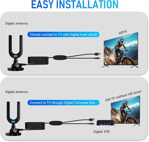 1080P Digital 27ft Range Antenna TV HD Antena Digital Indoor HDTV Signal Booste - Picture 11 of 12