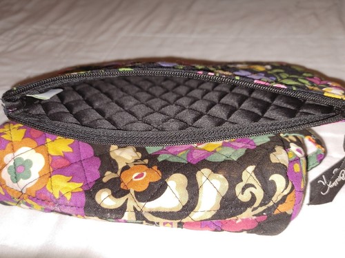 2 Vera Bradley Kosmetik Make-up Tasche Beutel Wildflower Garden Suzani klein gefüttert - Bild 3 von 8