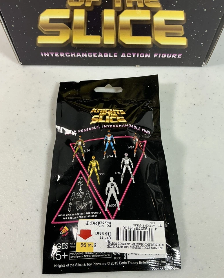 Knights of The Slice Glyos Brick Knight - 2015 Paquete Único NUEVO Homenaje Rangers Foto 3 de 4