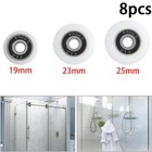 Set Of 8 Replacement Shower Door Roller Runner Wheels 19/23/25mm Wheel Diameter
