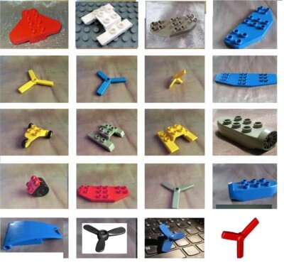 Lego Duplo Propeller Heckflosse Kufen Flugzeug Fahrwerk Klappe Hubschrauber Rad