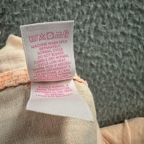 Victorias Secret Womens Pants Coral Size 14 Short Wide Leg Drawstring Linen - Picture 18 of 18