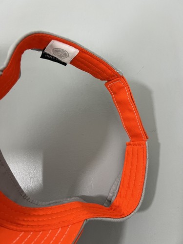 Hooters Authentic Owls Nest Sun Visor Orange Hat Adjustable Cap Embroidered Logo - Picture 9 of 9