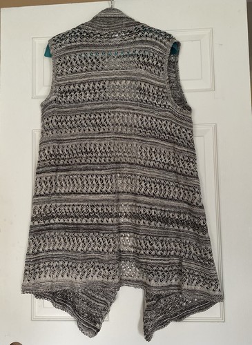 Women Cascading Open Front Duster Vest SZ: 14/16. NWOT - Picture 2 of 2