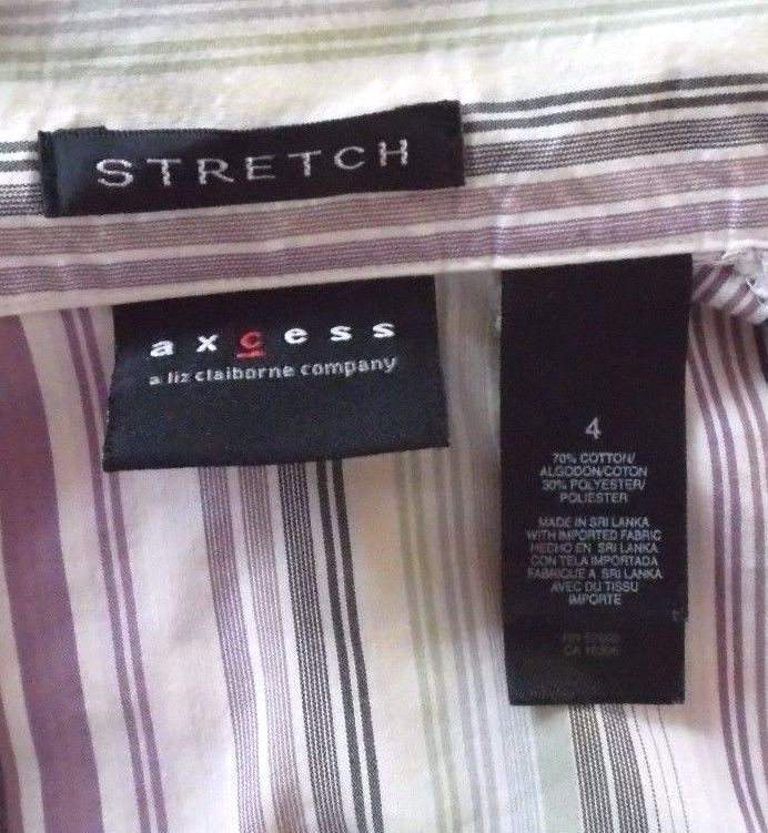 AXCESS Liz Claiborne, Striped Top/Shirt, Empire Waist