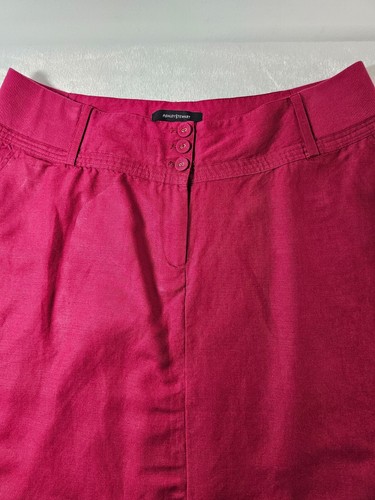 Ashley Stewart Mini Skirt Lined 3 Button A-line -Red-SZ 20W - Picture 2 of 11