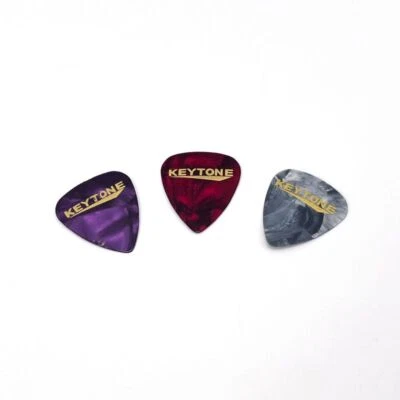 Nylon Plektren 3er Set Medium 0,7mm Pleks Plektren 3 Stück für Gitarren bunt