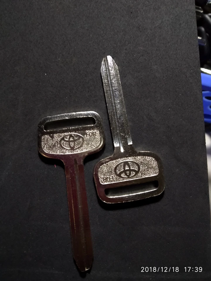 LLAVE EN BLANCO 4Runner Hilux Pickup Land Cruiser FJ BJ Hiace (par/2 piezas) CABEZAL DE PLACA Foto 2 de 2