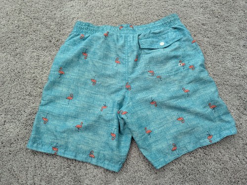 Old Navy Swim Shorts Mens Medium Board Shorts Drawstring Lined Flamingo Green - Picture 5 of 7