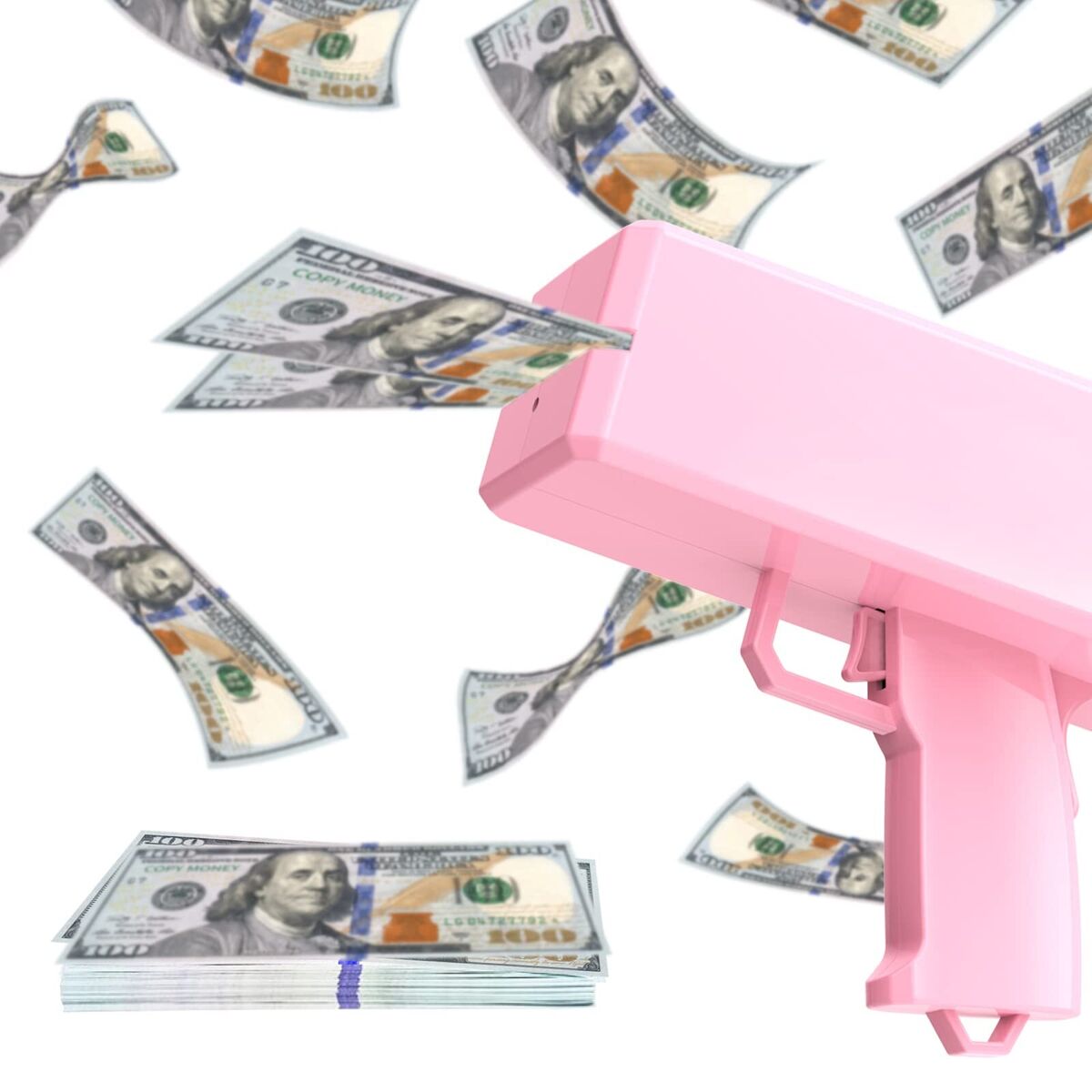 Make It Rain Money Gun with 100pcs Paper Currency Make It Rain Money Gun with 100pcs Paper Currency