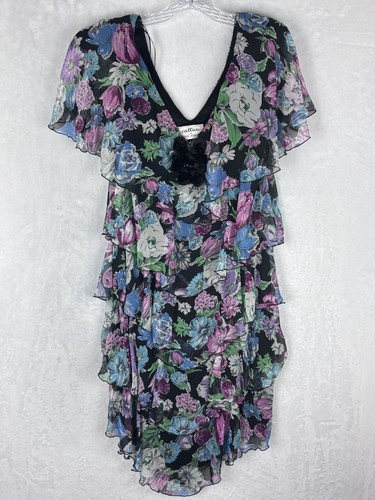 Cattiva Maya Jornot Women's Sheer Floral Dress Lined Size S