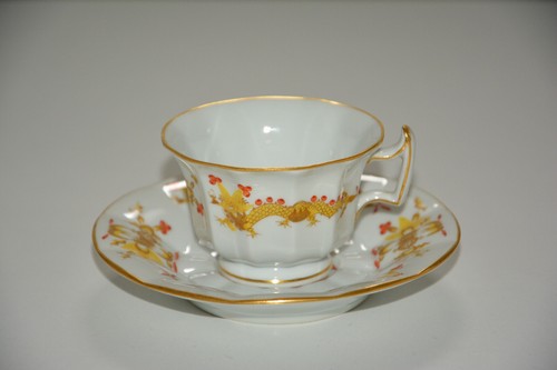 Meissen Hofdrache Gelb Pfeifferzeit Mokka Tasse Espresso - Bild 1 von 19