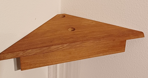 Kompletter Eckwaschtisch Massivholz Holz Baumkante Gäste WC Bad Eckwaschbecken - Bild 11 von 16