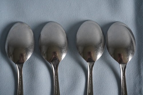 International Silver Silco INS125 set of 4 oval soup spoons stainless steel USA - Picture 5 of 8