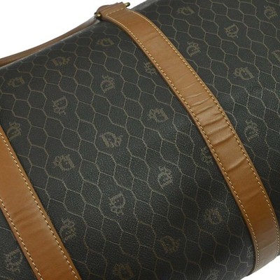 Christian Dior Black Brown Honeycomb Duffle Handbag 187343 | eBay