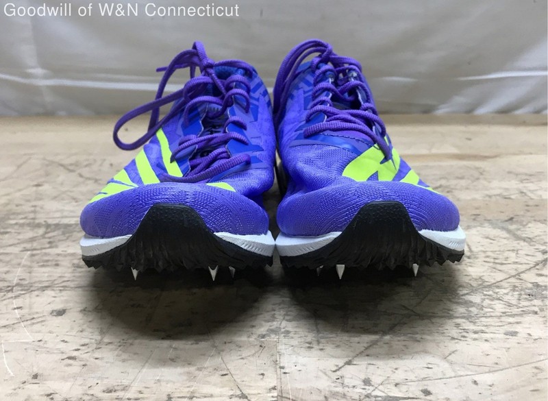 New Balance XC7 v4 Purple Lime Green Cross Country Racing Spikes Size 5.5