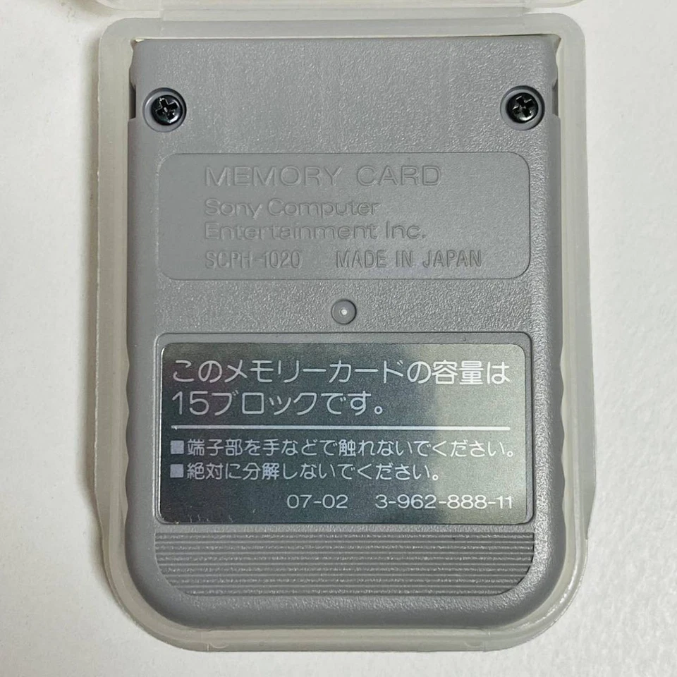 Tarjeta de memoria Sony PlayStation 1 SCPH-1020 juego de 2 piezas casi como nueva JAPÓN Foto 4 de 4