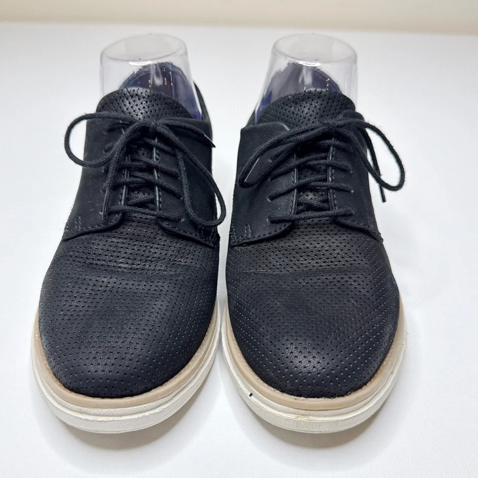 Clarks Sharon Crystal Women's Black Leather Flats Oxford Shoes Size 7.5 Comfort - Image 2 of 4