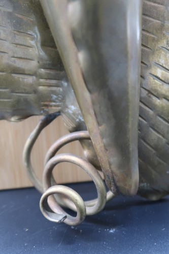 Vtg Gregorian Brass Calla Lily Sculpture Art Deco Signed by Artist Wall Pocket - Picture 9 of 23