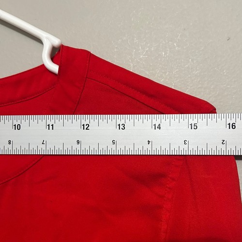 J. Crew Women's Blouse Small Red 1/2 Button Top Long Sleeve Career Casual Party - Picture 8 of 10