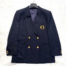 Christian Dior Navy Blue Double Emblem Blazer Gold Buttons Pre-Owned