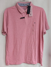 Tommy Hilfiger Men's Pink Heather Regular Fit Polo Shirt 78J9742-653 Sizes M/L