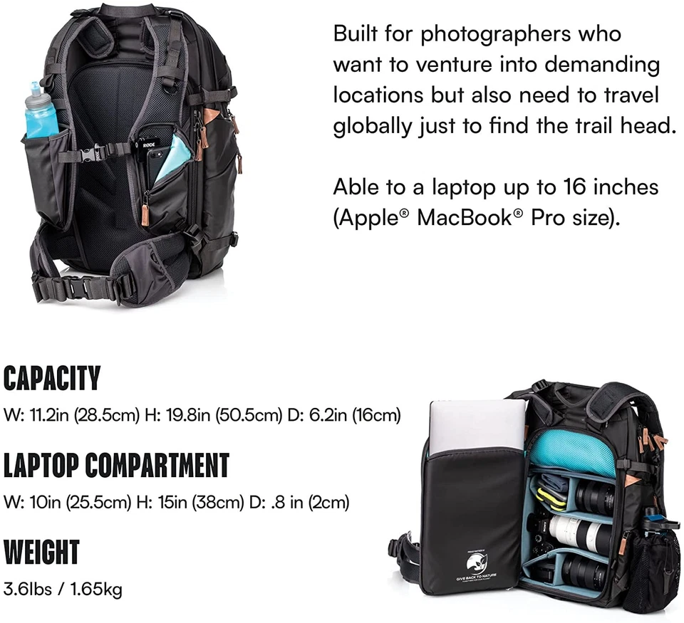 Shimoda Designs Explore v2 30 Photo Backpack DSLR Camera Lenses Black,520-154 - Image 2 of 4