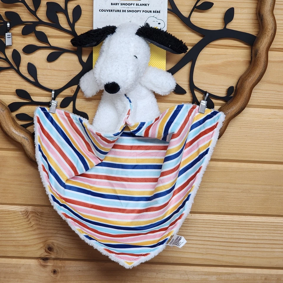 Manta de seguridad para bebé Peanuts Snoopy Lovey by Kids Preferred felpa blanca suave Foto 2 de 4