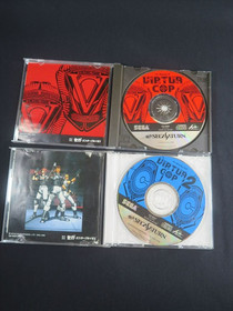 Sega Saturn 2 Virtua gun controller cop Japan SS game tested games set Japanese