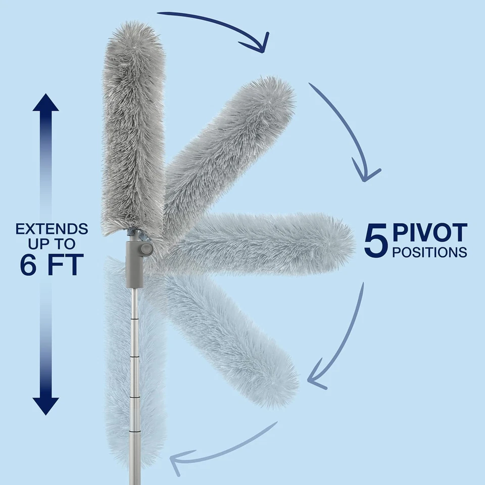 可扩展除尘套件 - 1 个手柄,3 个一次性除尘器,1 个可重复使用的除尘器,1 个 Ba — 第 4/4 张图片