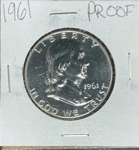 1961 FRANKLIN SILVER HALF DOLLAR  ~ PROOF~ NICE COIN ~ 90% SILVER