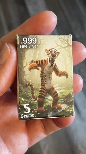 Winnie the Pooh Series Tigger 5 Grams .999 Fine Pan Silver Co. -Opened Box #1582