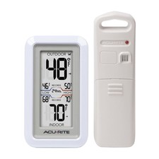 02049 Digital Thermometer with Indoor/Outdoor Temperature,White