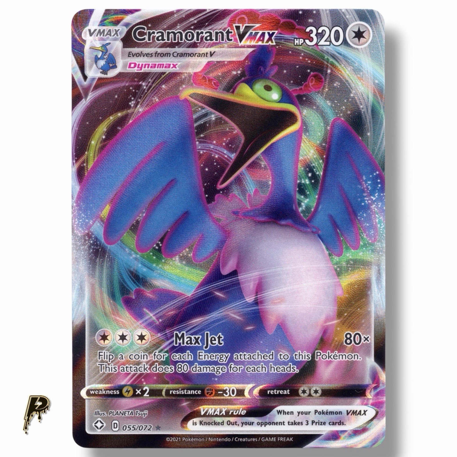 Cramorant VMAX 055/072 - 2021 Shining Fates Ultra Rare Holo Pokemon Card NM